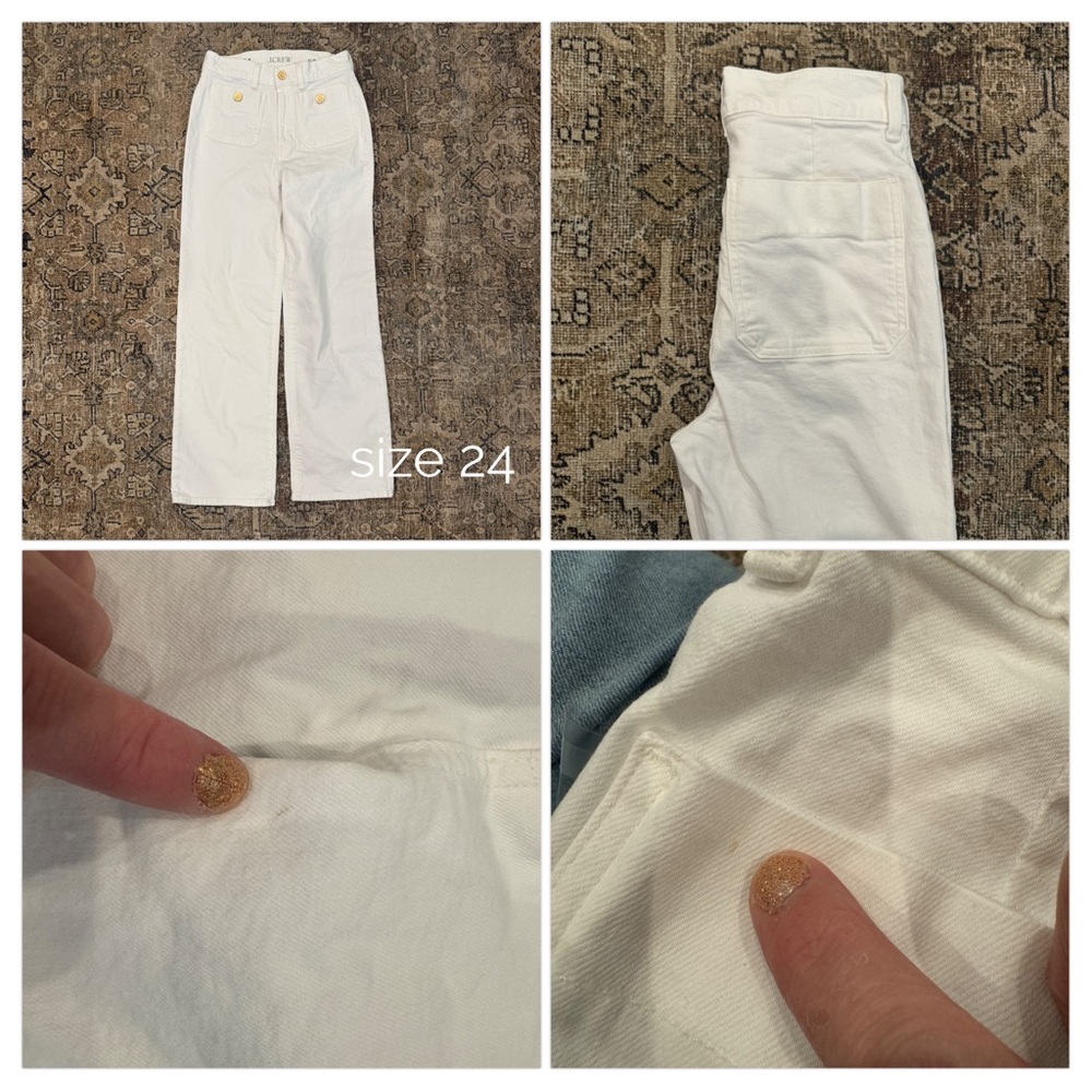 J. Crew Sailor slim wide-leg jean in white • multiple sizes • BX940 - Picture 8 of 11